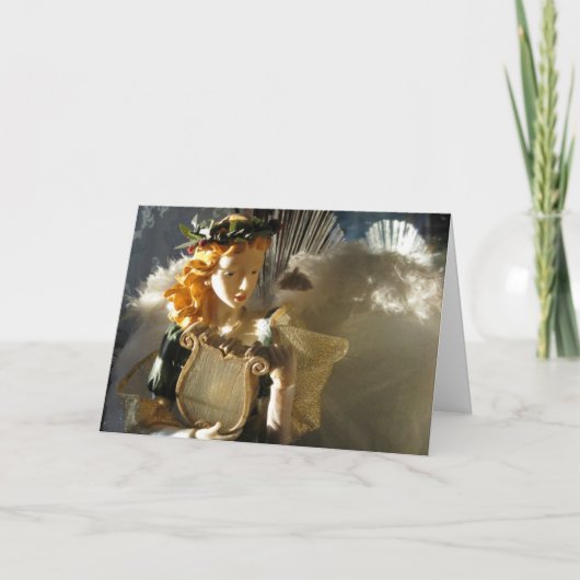 kerstengel feestdagen kaart (Voorkant)