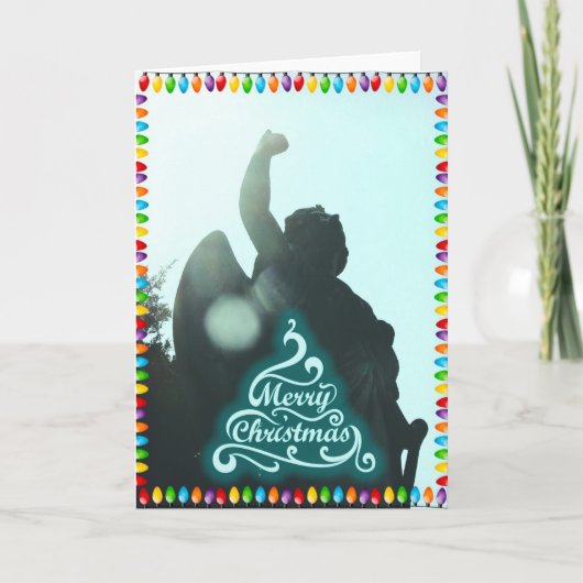 kerstengel feestdagen kaart (Voorkant)