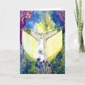 Kerstengel. Feestdagen Kaart (Voorkant)