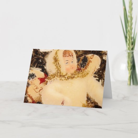 kerstengel feestdagen kaart (Voorkant)