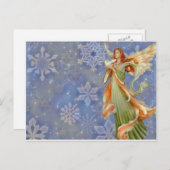 kerstengel feestdagenkaart (Voorkant / Achterkant)