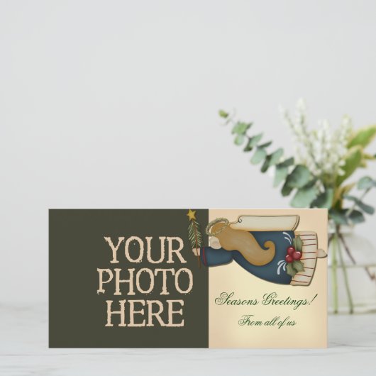 Kerstengel Feestdagenkaart (Staand voorkant)