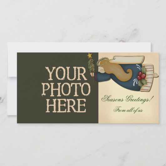 Kerstengel Feestdagenkaart (Voorkant)