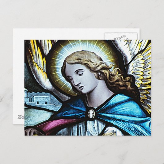 kerstengel feestdagenkaart (Voorkant / Achterkant)