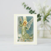 kerstengel feestdagenkaart (Staand voorkant)