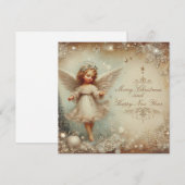 kerstengel feestdagenkaart (Voorkant / Achterkant)