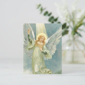 kerstengel feestdagenkaart (Staand voorkant)