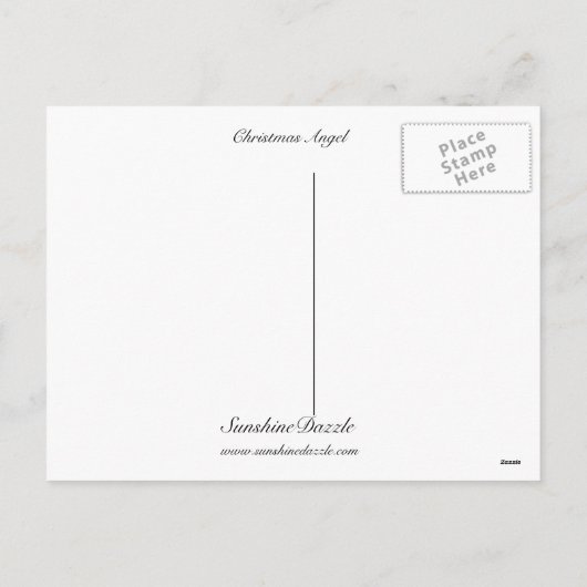 kerstengel feestdagenkaart (Achterkant)