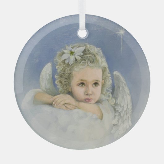 kerstengel glas ornament (Voorkant)