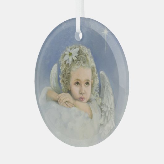 kerstengel glas ornament (Voorkant links)