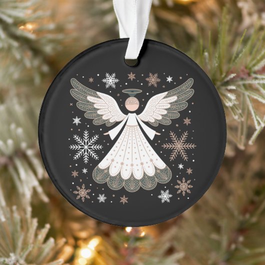Kerstengel Glitter Christelijk Kerstmis Religieus Ornament (Boom)