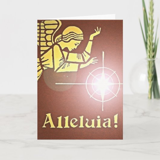 kerstengel-groet feestdagen kaart (Voorkant)