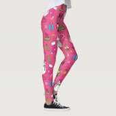 Kerstengel, hert en sneeuwman leggings (Rechts)
