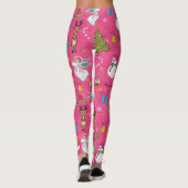 Kerstengel, hert en sneeuwman leggings (Achterkant)