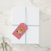 Kerstengel-hulpdienst met ster cadeaulabel (Met Touw)