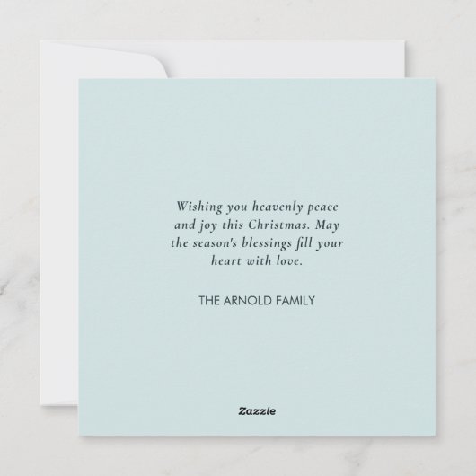 Kerstengel in pastel uit vroeger tijden feestdagenkaart (Achterkant)