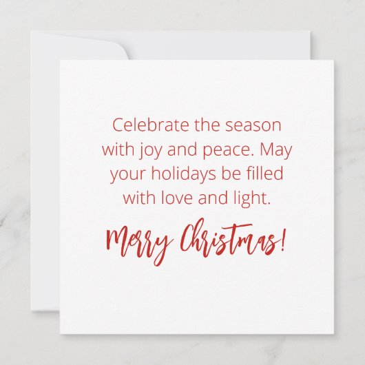 kerstengel kaart (Achterkant)