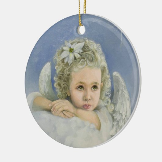 kerstengel keramisch ornament (Links)