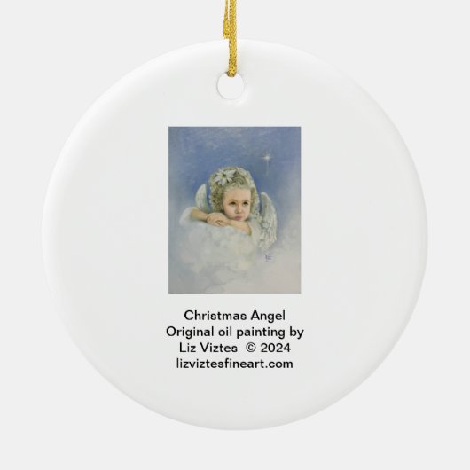 kerstengel keramisch ornament (Achterkant)