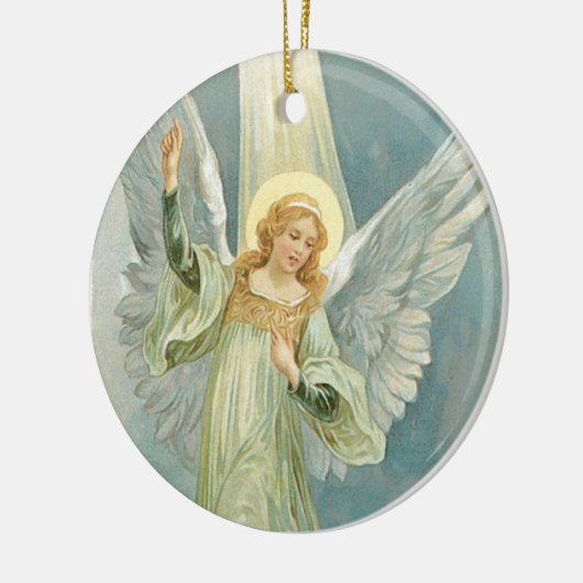 kerstengel keramisch ornament (Links)