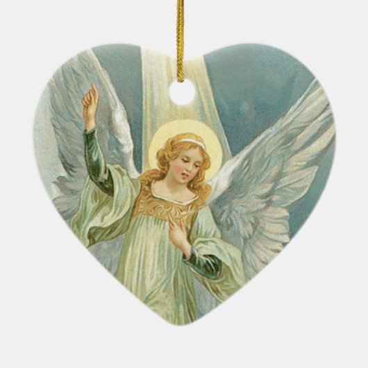 kerstengel keramisch ornament (Achterkant)