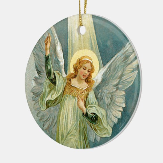 kerstengel keramisch ornament (Links)