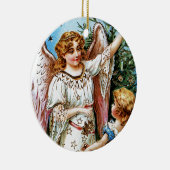 kerstengel keramisch ornament (Rechts)