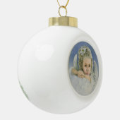 kerstengel keramische bal ornament (Links)
