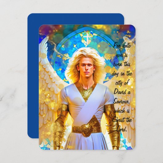 Kerstengel Kerstkaart (Voorkant / Achterkant)