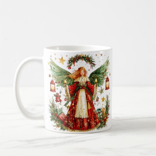 Kerstengel Koffiemok (Links)