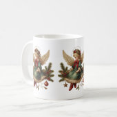 Kerstengel koffiemok vintage (Voorkant links)