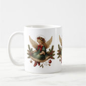 Kerstengel koffiemok vintage (Links)