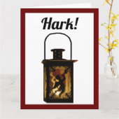 Kerstengel Lantaarn Winter Vakantie Decoratie Kaart (Gele Bloem)