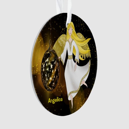 Kerstengel met Bulb Ornament (voorkant)