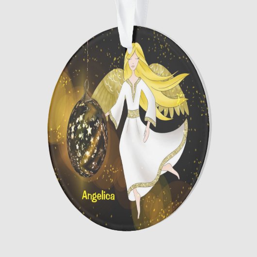 Kerstengel met Bulb Ornament (voorkant)