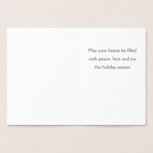 Kerstengel met duif kerstfoliekaart Vrede op aarde Folie Kaarten (Binnen)