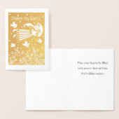 Kerstengel met duif kerstfoliekaart Vrede op aarde Folie Kaarten (Display)