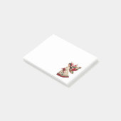 Kerstengel met feestelijke bloemen post-it® notes (Schuin)