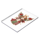 Kerstengel met Gouden Sterren Notitieboek (Linkerzijde)
