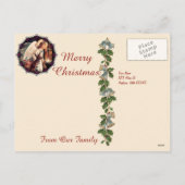 Kerstengel met herten  Briefkaart (Achterkant)