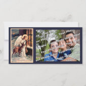 Kerstengel met herten fotokaart feestdagenkaart (Voorkant)