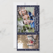 Kerstengel met herten fotokaart feestdagenkaart (Achterkant)