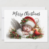 Kerstengel met Kardinaal Kerstkaart (Voorkant)