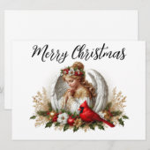 Kerstengel met Kardinaal Kerstkaart (Voorkant / Achterkant)