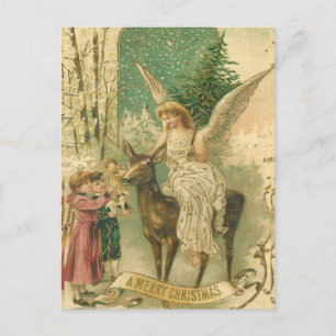  kerstengel met Kinder feestdag Briefkaart