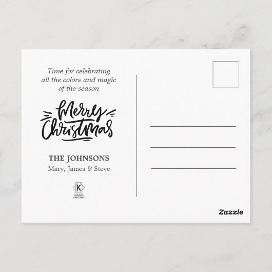  kerstengel met Kinder feestdag Briefkaart (Achterkant)