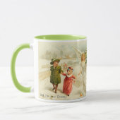 Kerstengel met kinderen mok (Links)