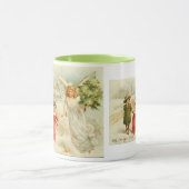 Kerstengel met kinderen mok (Midden)