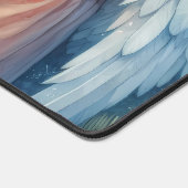 Kerstengel met lam in de wintervrede bureaumat (Hoek)