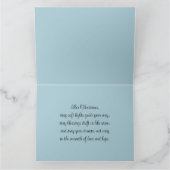 Kerstengel met lam in de wintervrede kaart (Binnen)